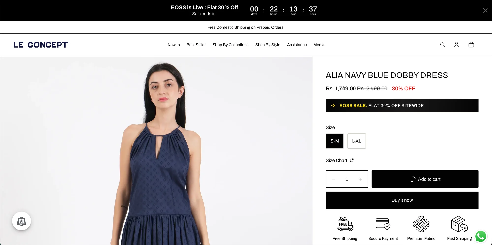 Le Concept — E-commerce store build for a designer fashion brand screenshot